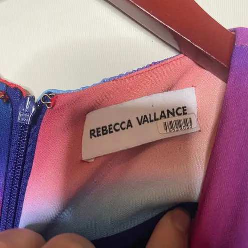 Rebecca Vallance Del Prado Multicolor Midi Dress sz S Red