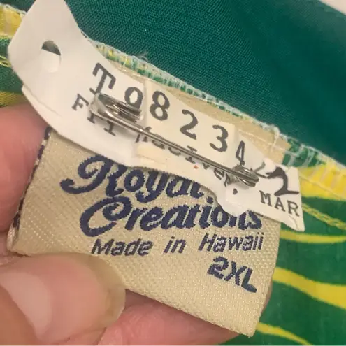 Royal Creations Hawaiian MuuMuu Yellow Floral Women 2x Dress. 2262