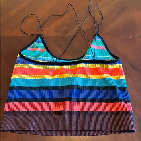 Urban Outfitters Striped Stretchy Crop Tank