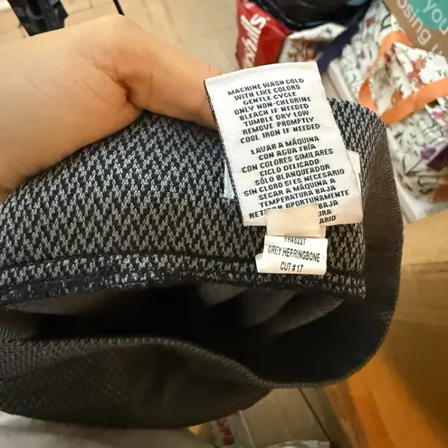 Ava & Viv Gray Herringbone Pull On Pants