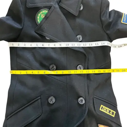 Coach wool Military Patch Naval Pea Coat NWOT