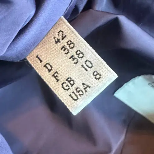 Moschino Cheap And Chic Purple Long-Length Puffer Coat Jacket Ruffle Size 8