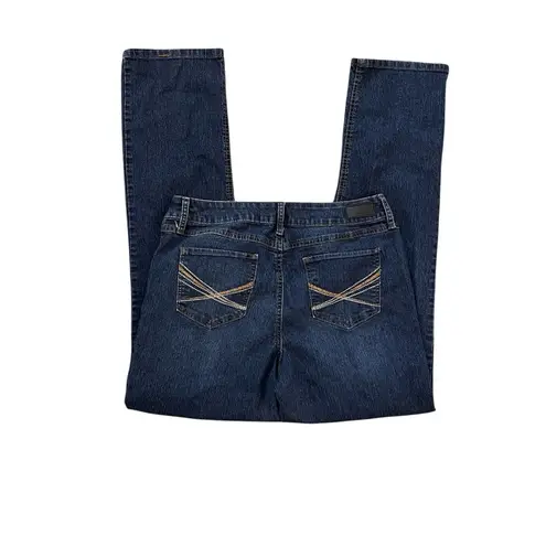 Natural Reflections Straight Leg Jeans Stretch Dark Wash 10A