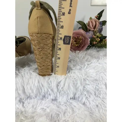 Emy Canvas Espadrille Platform Heels Upper Jute