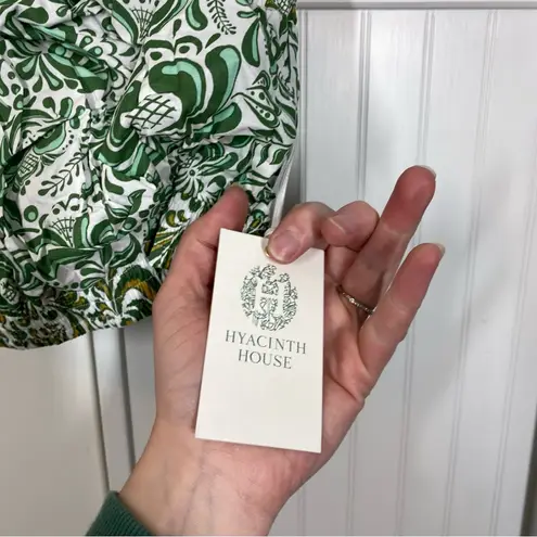 Tuckernuck Hyacinth House Green Floral Gina Crop Top Size Large vacation beach