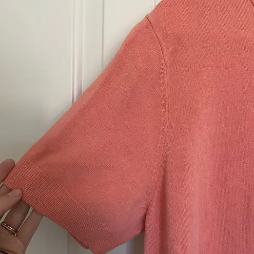 EUC | Vintage Appleseeds women’s acrylic solid peach sweater — size 1X Orange