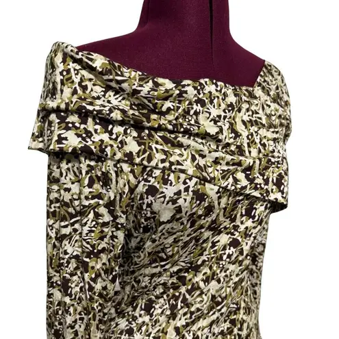 SOFT JOIE Cersei Long Sleeve Asymmetrical Wrap Top Knit Brown Blouse NWT Large