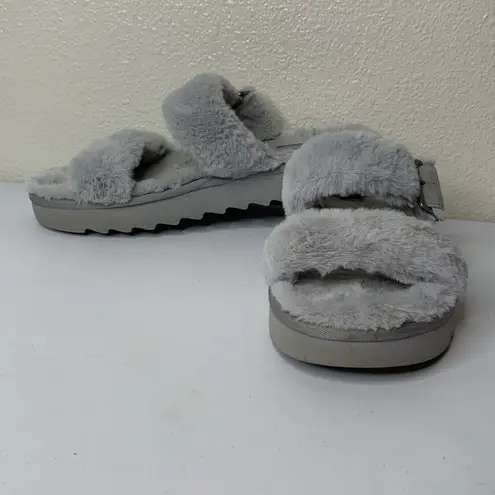 Koolaburra by Ugg Koolaburra UGG Furr-Ah Gray Slipper Sandals Shoes Women’s Sz 8