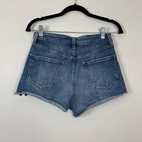 Arizona Jeans Arizona Jean Co Woman's Sz 9 Dark Blue Denim Zipper Accent Shorts High Rise