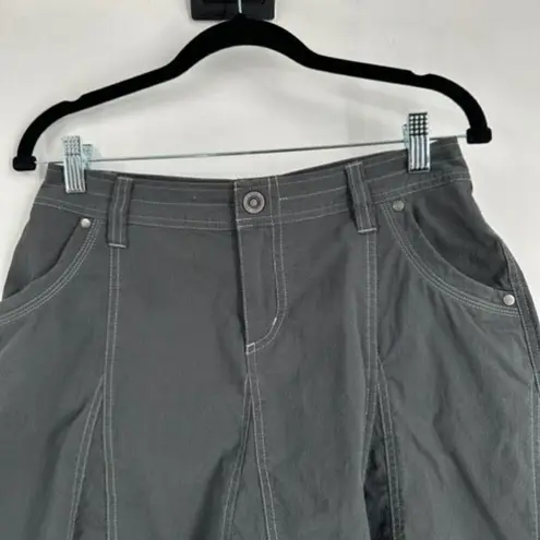 Kuhl Women’s Hiking Outdoor Pockets Splash A-Line Skirt Charcoal Gray Size 4