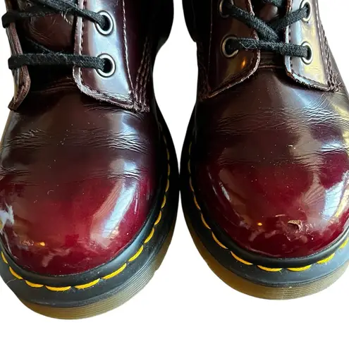 Dr. Martens  1460 14585 Cherry Red Vegan Leather Ankle Boots Women’s US 6