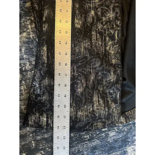 Bobeau Jacket Open Black Metallic Long Sleeve Lightweight Women's Medium Stretch