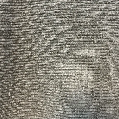 Ella Moss charcoal gray v-neck ribbed pullover sweater size large