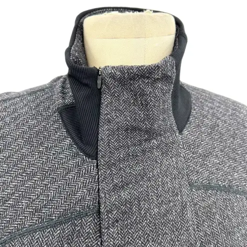 Lululemon  Base Runner 1/2 Zip Heathered Herringbone Heathered Black Size 8‎