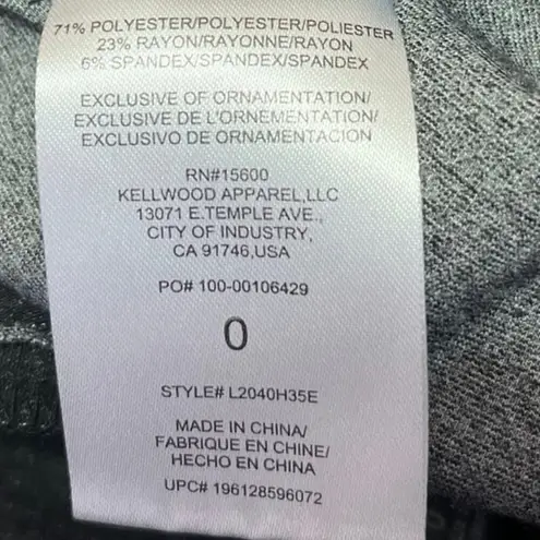 Wit & Wisdom Black Pinstriped Straight Skinny Mid Rise Trousers Dress Pants 0