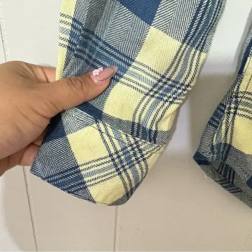 Rails Hunter Plaid Flannel Shirt Blue Cream XS — Soft Button Down Classic Casual