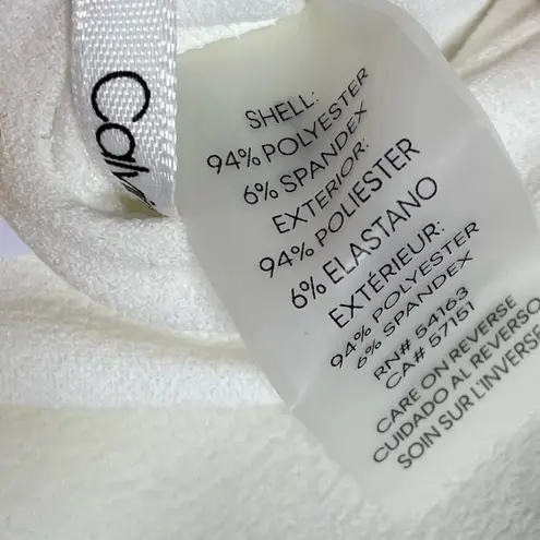 Calvin Klein  Women’s White Button-Straight leg Jumpsuit Petites Sz 8P