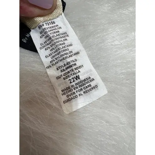 Azul Womens 22W Floral Print Swim Dress With Built