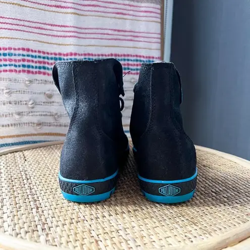 Palladium Black Blue High Top Lace-Up Sneaker Boots Women’s Size 7