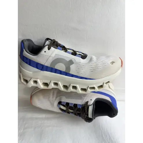 On Cloudmonster Shoes Womens Size 6.5 White Blue Running CloudTec Helion Foam