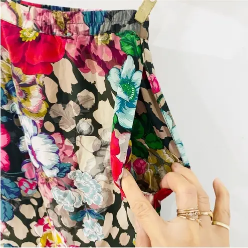 Johnny Was 100% silk floral pajama set NWT