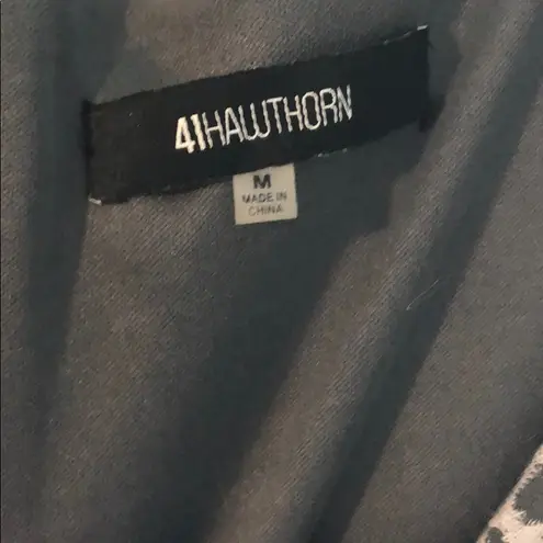 Anthropologie 41Hawthorne Floral Fit & Flare Dress | Textured Pattern | Size M Gray Size M