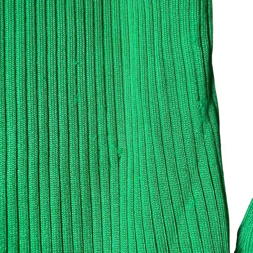 Lauren Ralph Lauren Green Collared Polo Ribbed Knit Cardigan Sweater Size M Size M