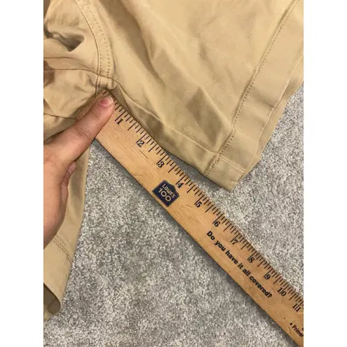 LL Bean Favorite Fit Chino Shorts Womens Size 12 Reg Brown