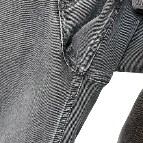 Rebecca Taylor La Vie Glitter Stripe Jeans Flare Fringe Hem Black Womens Size 29