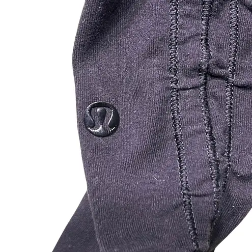 Lululemon Leggings Womens 10 Black Gray Heathered Stirrup High Rise Yoga Ruched