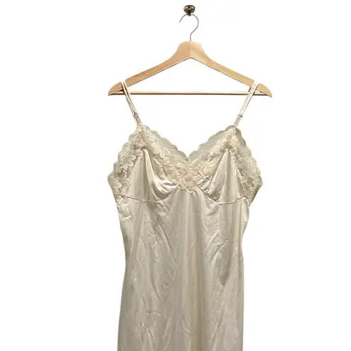 Lorraine Vintage 80โs Slip Dress Cream Size 40(L) Romantic Coquette Boho Retro Size L