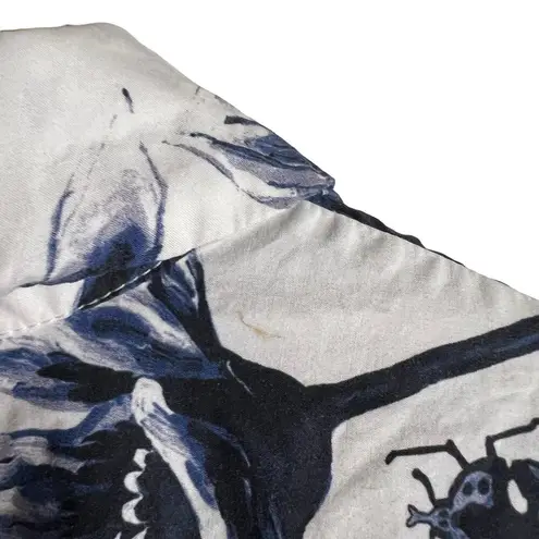 Osman Suzie White Floral Print Long Sleeve Tie Waist High Low Shirt Dress Sz 12