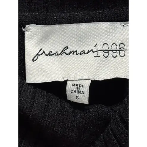 Freshman 1996 Sweater Dress Long Sleeve Bodycon Size Sm Cowl Neck Black NWT Black
