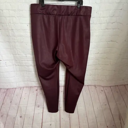 Lane Bryant  wine burgundy high rise leggings Size 22/24