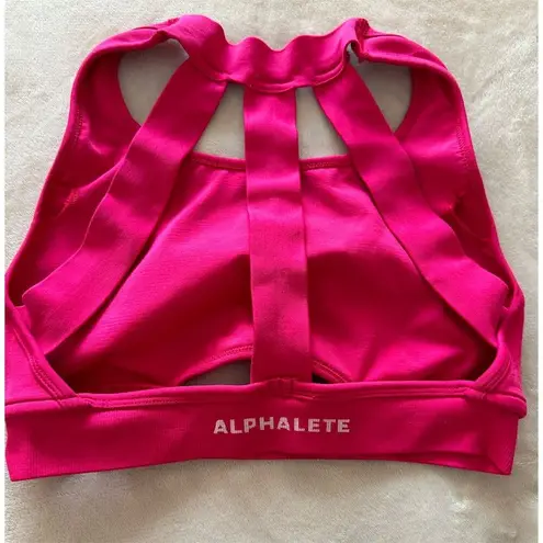 Alphalete  Trinity Sports Bra Pink Size S High-Impact Support Fitness Activewear