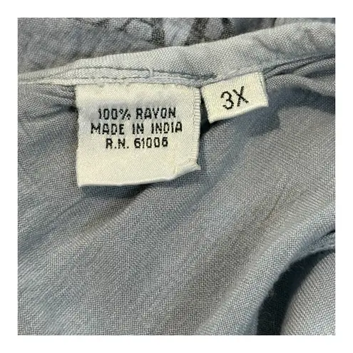 Vintage Country Wear Casuals Dress Set 2 Piece Embroidered Boho Plus Size 3X Gray