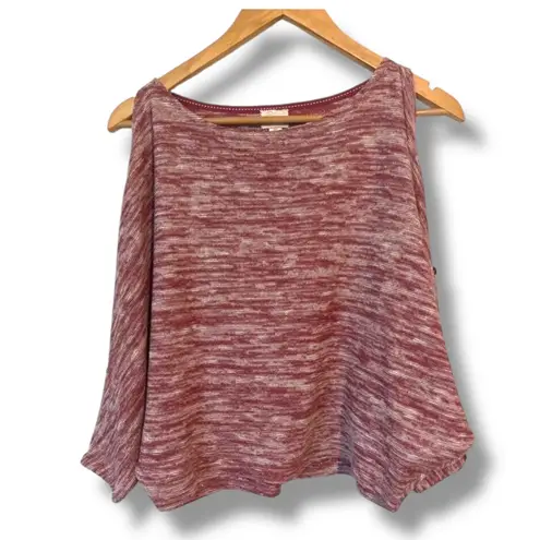 Anthropologie  Postmark Production Tee Sweater Button Sleeves XS Space‎ Dye - Image 7