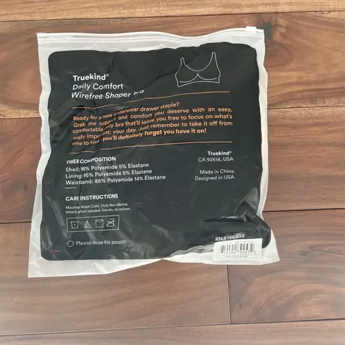 TrueKind Daily Comfort Wirefree Shaper Bra 2XL Beige Seamless Support Size undefined