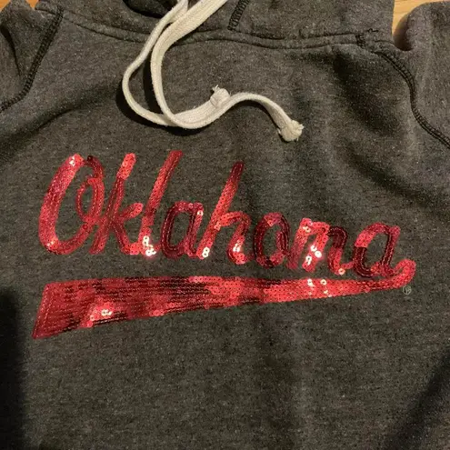 Oklahoma state bling hoodie Gray Size M