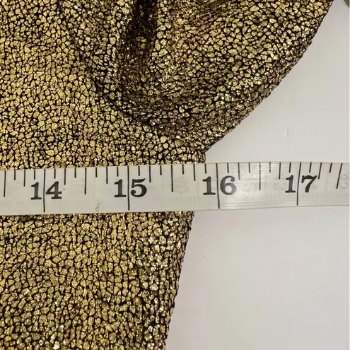 XOXO  Metallic Gold Goddess Foil Bodycon Dress Mob Wife Glam Party Vegas