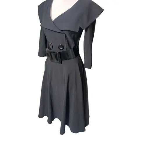 Bettie Page by Tatyana Little Black Dress Sz S Wiggle Pencil Skirt Pin