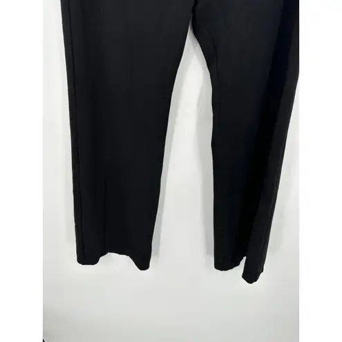 Betabrand Womens Black Straight Leg Cropped Mid Rise Pants Stretch Large Petite
