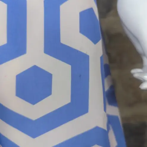 ANNABELLA Dress Geometric Shape Short Sleeve Woman's Size Large Blue White