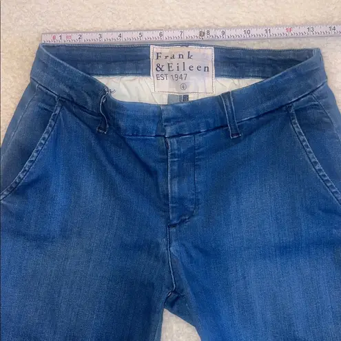 Frank & Eileen “Wicklow” Italian Denim Crop Pants Blue Size 4 NWOT