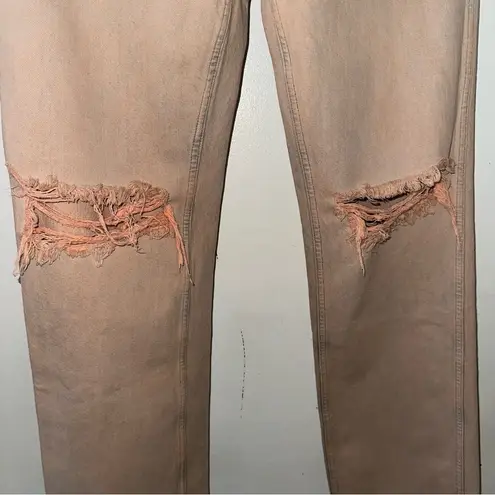 RE/DONE Distressed 90s High Rise Loose Fit Jeans size 27 in Natural Sedona NWT