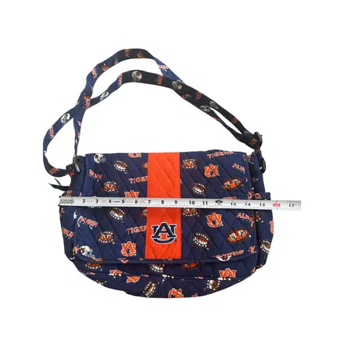 UNIVERSITY OF AUBURN Fabric Logo Blue Orange Shoulder Bag