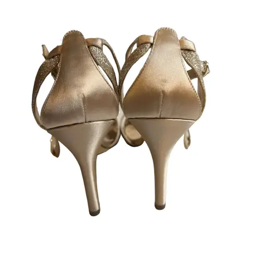 Nina Venus Pearl Rose Heeled Ankle Strap Sandal Size 10 New