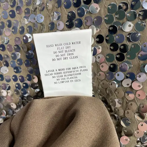 Lily Rose Silver Sequin Stretch One Shoulder Mini Disco Ball Dress Juniors L New Size L