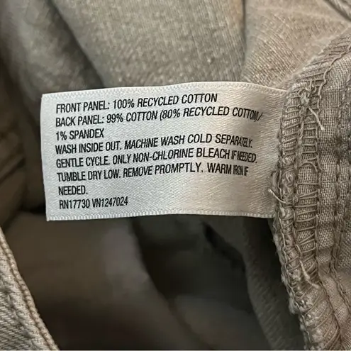 Wild Fable  High Rise Curvy Straight Jeans Distressed Cropped Taupe 14