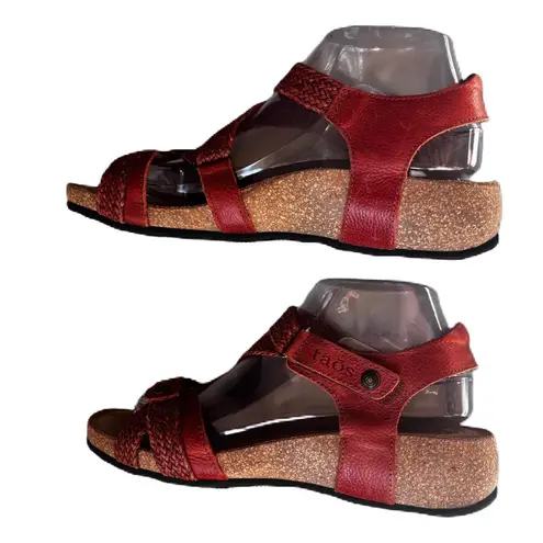Taos Footwear Terracotta Burnt Orange Braided Sandals Trulie Gladiator Shoes Size 9